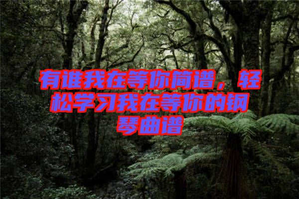 有誰我在等你簡譜，輕松學習我在等你的鋼琴曲譜