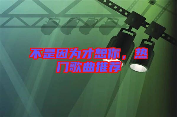 不是因?yàn)椴畔肽?，熱門歌曲推薦