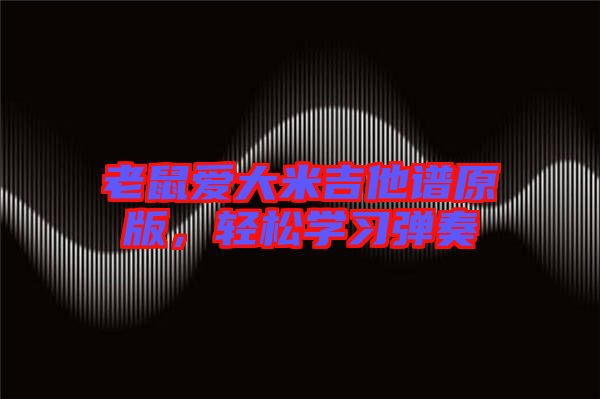 老鼠愛大米吉他譜原版，輕松學習彈奏