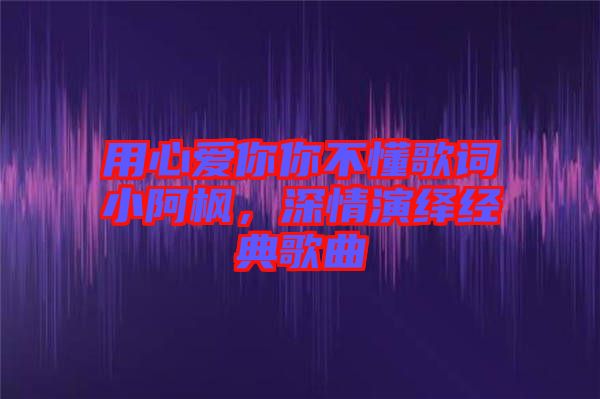 用心愛你你不懂歌詞小阿楓，深情演繹經典歌曲