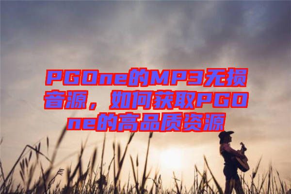 PGOne的MP3無損音源，如何獲取PGOne的高品質(zhì)資源