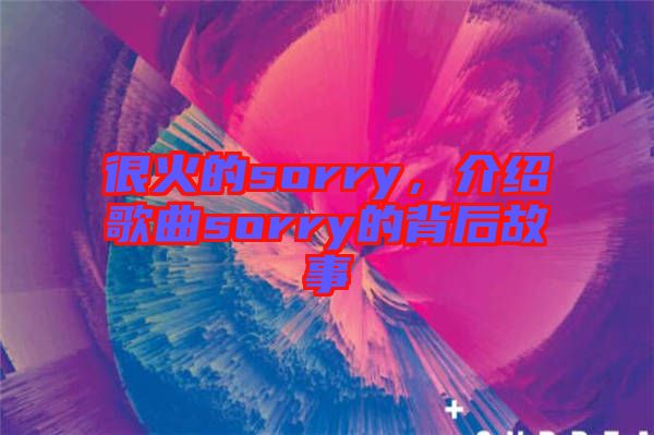 很火的sorry，介紹歌曲sorry的背后故事