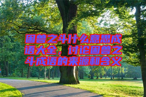 困獸之斗什么意思成語大全，討論困獸之斗成語的來源和含義