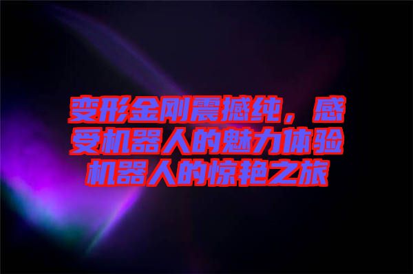 變形金剛震撼純，感受機器人的魅力體驗機器人的驚艷之旅