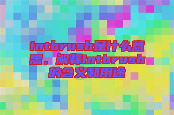 intbrush是什么意思，解釋intbrush的含義和用途