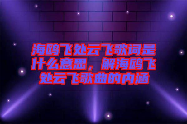 海鷗飛處云飛歌詞是什么意思，解海鷗飛處云飛歌曲的內(nèi)涵