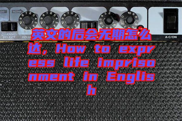 英文的后會無期怎么達，How to express life imprisonment in English