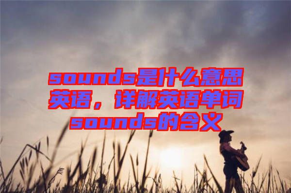 sounds是什么意思英語，詳解英語單詞sounds的含義