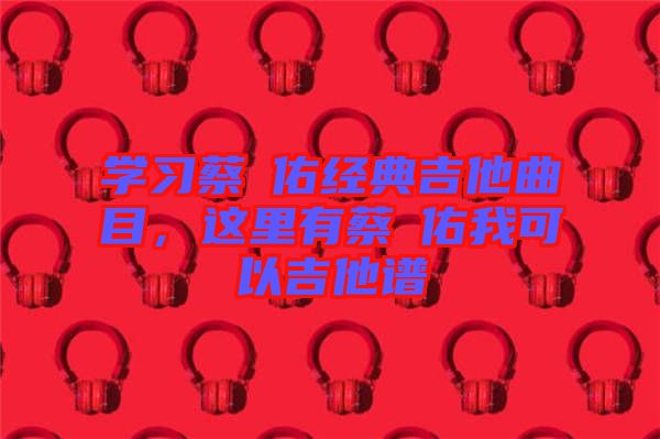 學習蔡旻佑經典吉他曲目，這里有蔡旻佑我可以吉他譜