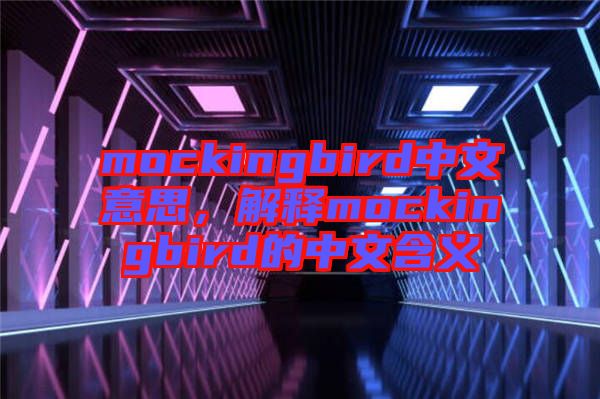 mockingbird中文意思，解釋mockingbird的中文含義