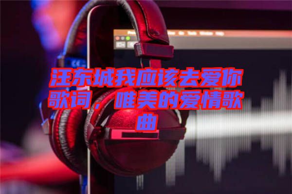 汪東城我應該去愛你歌詞，唯美的愛情歌曲