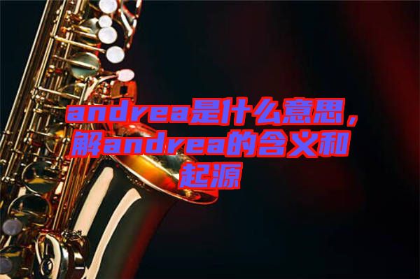 andrea是什么意思，解andrea的含義和起源