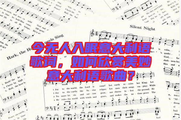 今無人入眠意大利語歌詞，如何欣賞美妙意大利語歌曲？