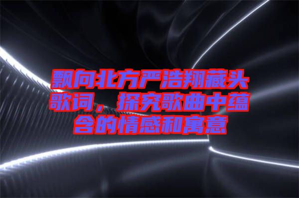 飄向北方嚴浩翔藏頭歌詞，探究歌曲中蘊含的情感和寓意