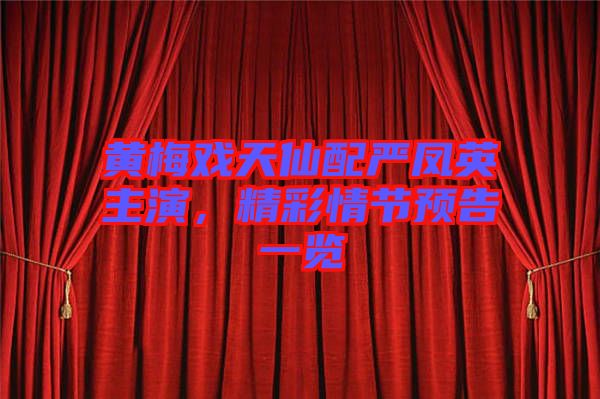 黃梅戲天仙配嚴(yán)鳳英主演，精彩情節(jié)預(yù)告一覽